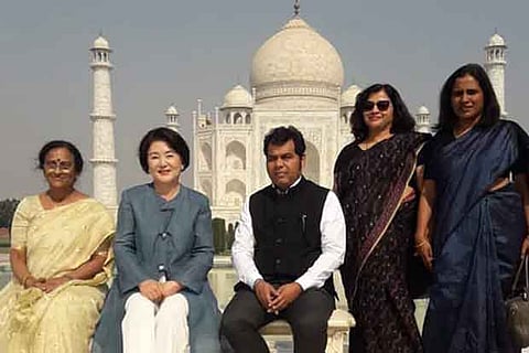 South Korea first lady visits Taj Mahal