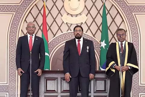 Ibrahim Mohamed Solih as the new Maldivian President on Saturday