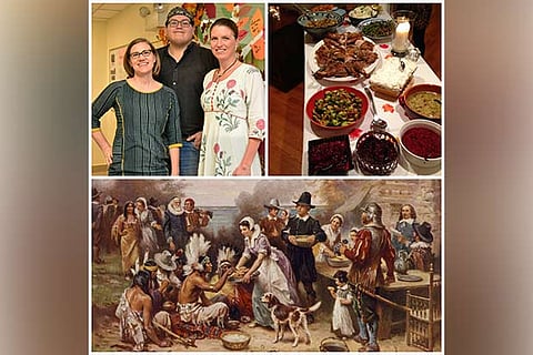 Kelsey, Dexter and Kathleen; The US Consulate?s lavish to celebrate Thanksgiving; The first Thanksgiving
