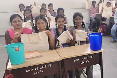 Students attend a workshop organised by Namma Ooru Foundation