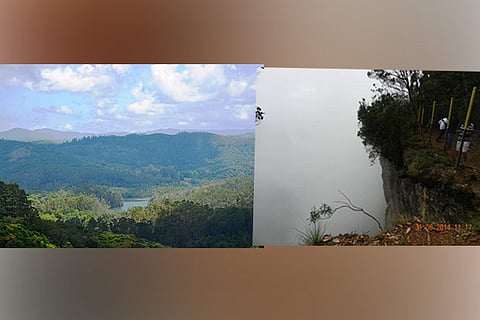 (L-R) Berijam Lake in Kodaikanal; Caps Fly Valley
