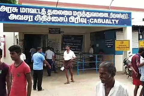 Casualty ward at Tiruvallur Government Hospital that lacks MRI scan facility