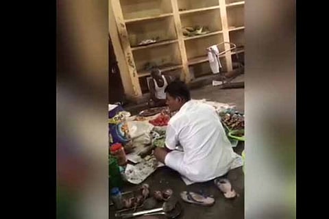 Video grab of prisoners preparing biriyani in jail