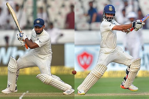 R Pant (L); A Rahane (R)