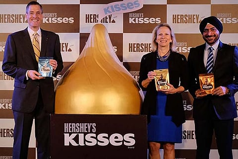 At the launch of the chocolates in India