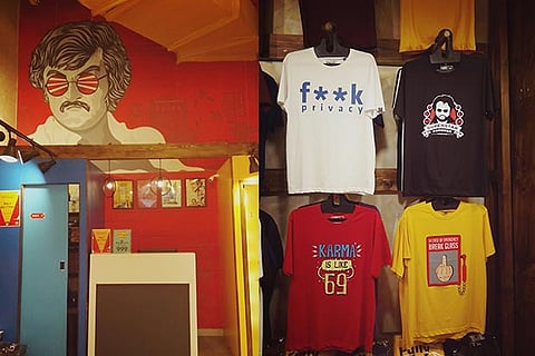 A retail outlet of Fully Filmy; merchandise from the brand?s collection