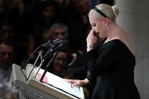Daughter Meghan McCain speaks at the memorial service of US Senator John McCain