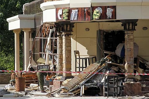 The cafe where Donetsk People's Republic leader Alexander Zakharchenko was killed