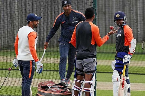 Teenage opener Prithvi Shaw (far right) is likely to make his India debut in the fifth Test