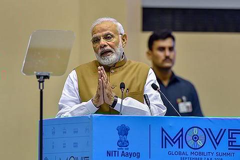 PM Modi addresses the 'Move Global Mobility Summit' organized by NITI Aayog