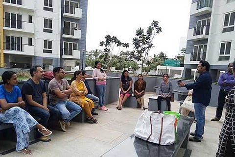 During an awareness session on source segregation