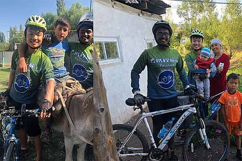 Pictures of Kesava and team during the tour