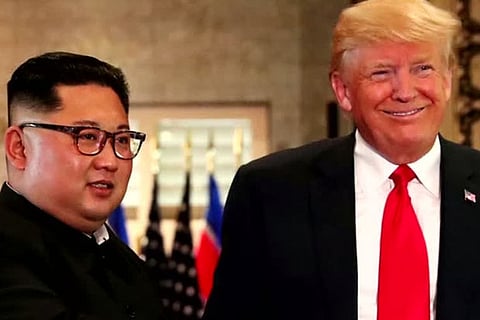 North Korea's leader Kim Jong Un and US President Donald Trump
