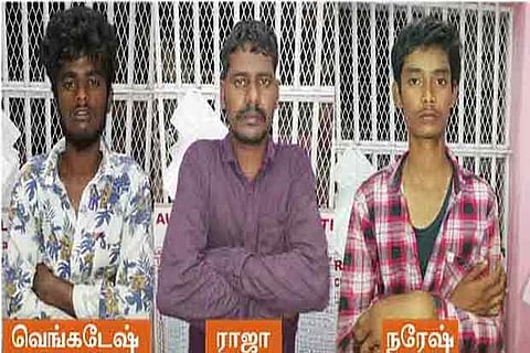 The accused persons who were arrested by the Auroville police