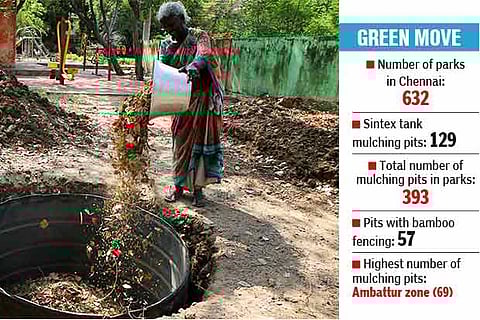 Unused Metro water tanks turn mulching pits at Corporation parks