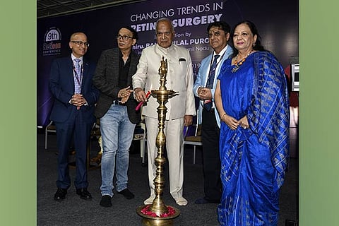 Purohit lights the inaugural lamp at the event, in Chennai on Sunday