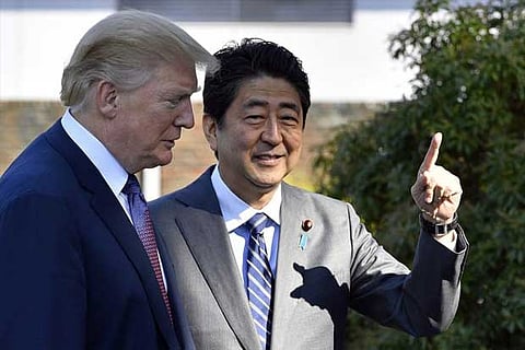 Trump meets Japanese PM to discuss trade