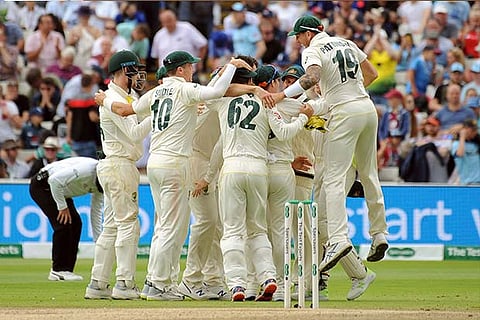 The jubilant Australian side