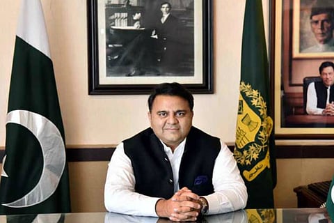 Pakistan's Information Minister Fawad Hussain Chaudhry. File: Twitter