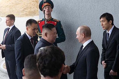 North Korean leader Kim Jong-un and Russian President Vladimir Putin