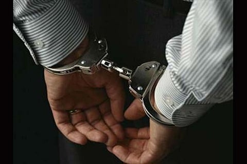Representative of a man being arrested