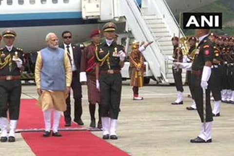 Modi arrives in Bhutan on two-day visit