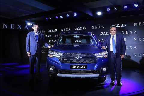At the unveiling of the Maruti Suzuki XL6