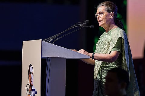Rajiv Gandhi did not use massive poll mandate to create fear, destroy institutions: Sonia