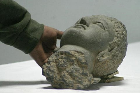 Islamabad Museum puts rare statue of Lord Buddha's head on display