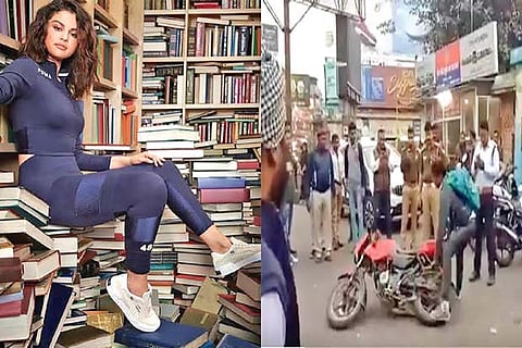 Trending in TN: Selena Gomez standing on books for her new Puma ad and Man damaging bike for receiving traffic challan