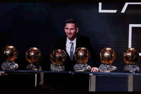 Messi wins Ballon d'Or for record sixth time