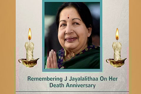 Jayalalithaa's third death anniversary