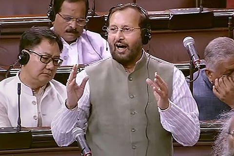 Prakash Javadekar in Parliament on Wednesday