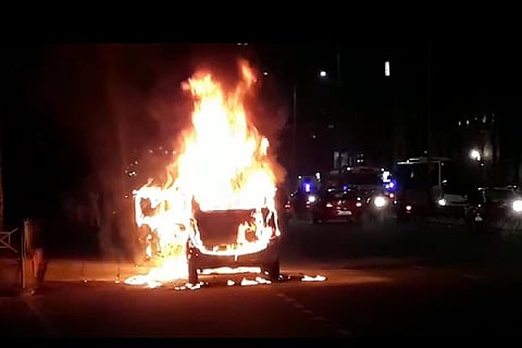 Police suspect gas leak or short circuit for the cause of fire