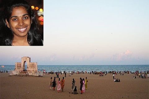 Elliot?s Beach in Besant Nagar, Keerthana