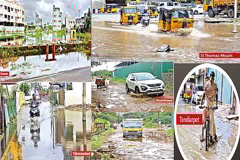 Roads in localities such as Thiruvanchery,St Thomas Mount,Ekkaduthangal and Tondiarpet are in a bad condition