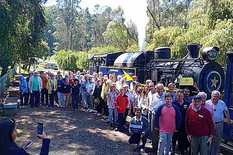 Foreign tourists on their trip to Ooty