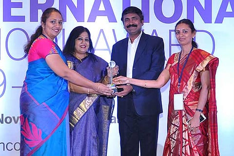 One of the schools receiving the award from BC officials