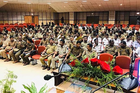Police officers from various regions attending the ?Effective policing? programme at Pondicherry University