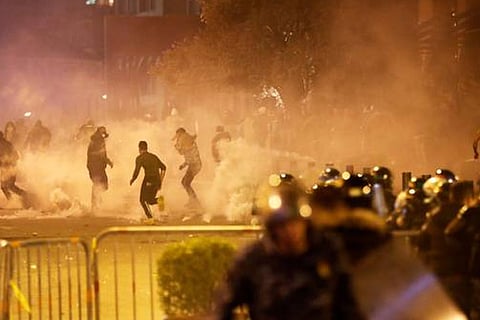 Dozens hurt as police, protesters clash in Beirut protests