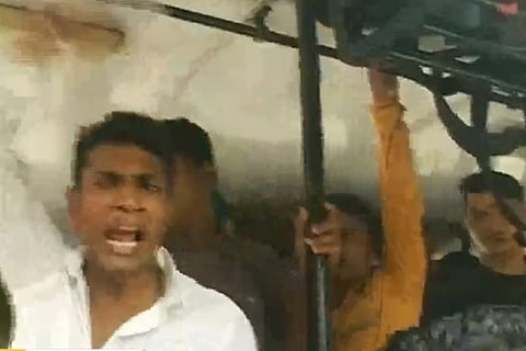 Police stop NE protesters in Chennai