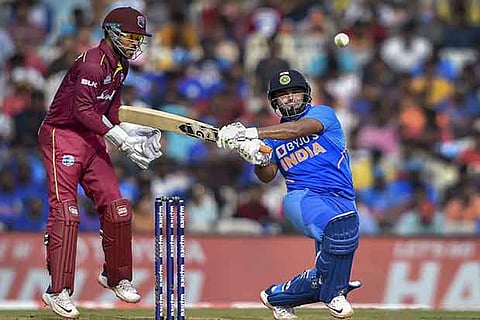 Rishabh Pant in full flow against West Indies on Sunday