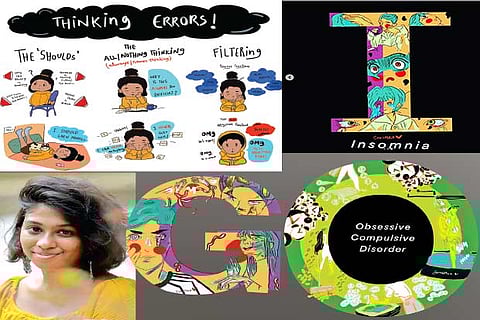 A comic strip by Sruthi on common thinking errors; Illustrations on grandiose delusion