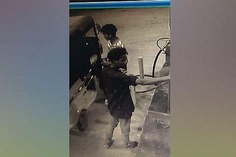 CCTV footage of the gang at the gas filling station