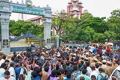Madras varsity students on protest mode for third day, MNM chief Kamal Haasan expresses solidarity