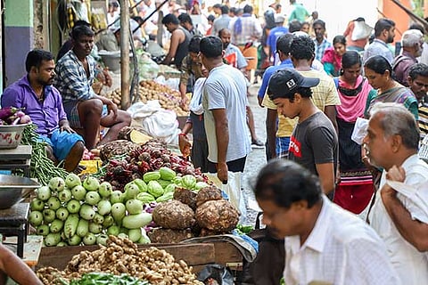 Though Kothavalchavadi market has shrunk in size, the business continues as usual.