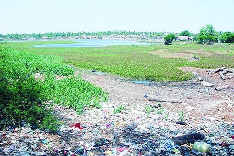 Plastic waste dumped near Rajakilpakkam lake