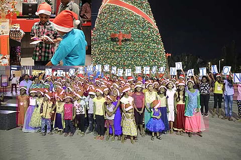 Children indulge in shopping at a stationery shop in the city