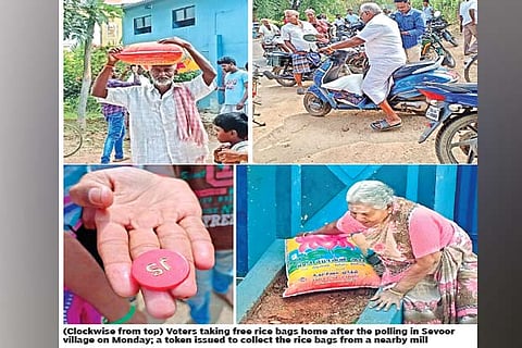 Voters in HR and CE Minister’s village get 25 kg rice