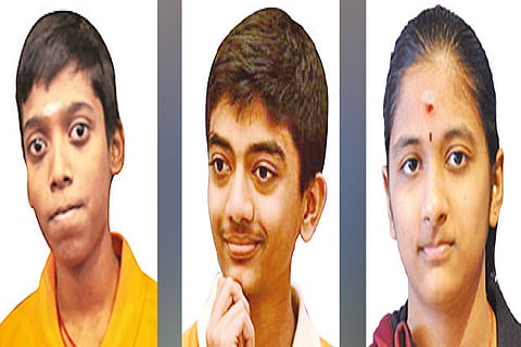 Praggnanandhaa, Gukesh and Rakshitta